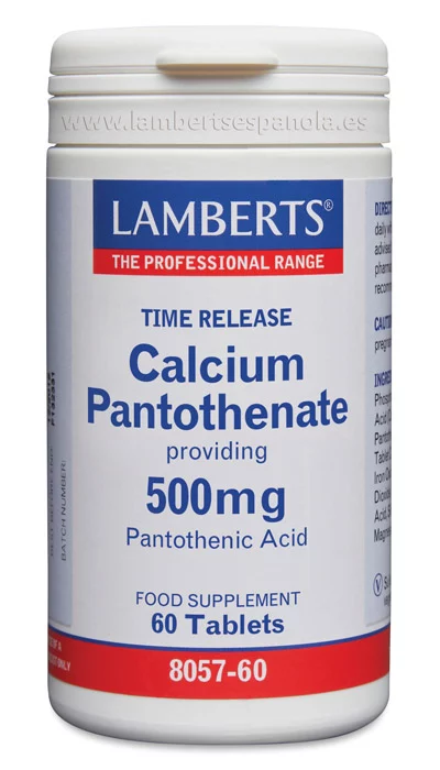 minerales PANTOTENATO CALCIO 500MG 60 TABLETAS