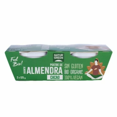 postres POSTRE ALMENDRA CACAO 2 X 125 g BIO S/G VEG