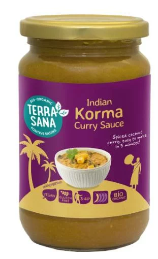 sales, condimentos y salsas SALSA CURRY INDIA KORMA BIO 350GR