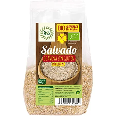 copos, mueslis y salvados SALVADO DE AVENA INTEGRAL BIO 300G. SIN GLUTEN