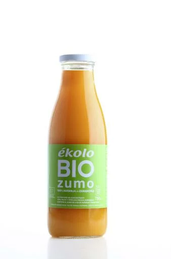 bebidas ZUMO NARANJA+ZANAHORIA ÉKOLO BIO, 100% EXPRIMIDO,750ML