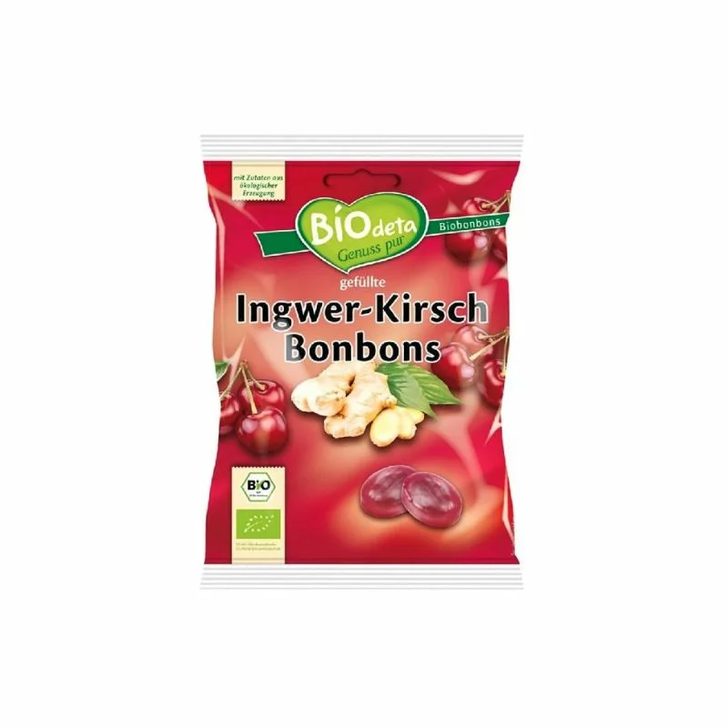 caramelos y gominolas CARAMELOS DE JENGIBRE Y CEREZA 75GR