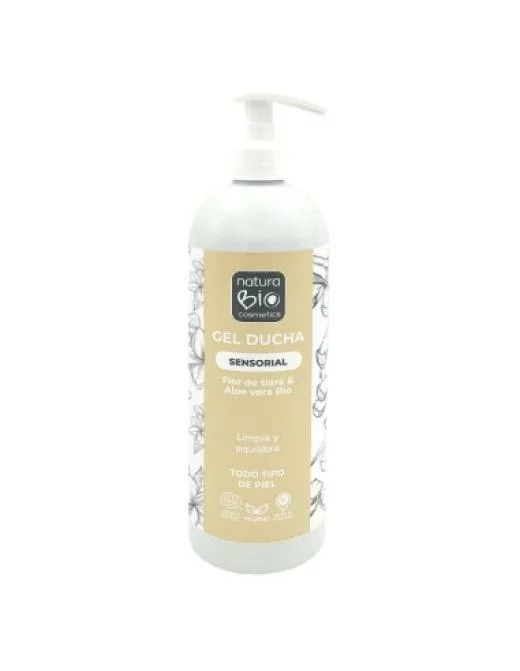 línea corporal GEL DUCHA SENSORIAL FLOR TIARE & ALOE VERA BIO 740ML