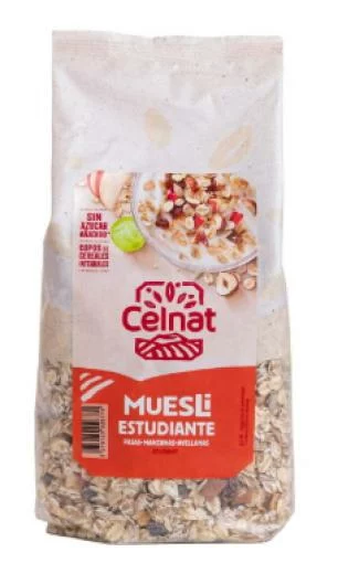 copos, mueslis y salvados MUESLI DE ESTUDIANTE S/AZUCAR BIO 500GRS