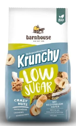 copos, mueslis y salvados MUESLI KRUNCHY F.SECOS BAJO AZUCARES CRAZY NUTS BIO 375G