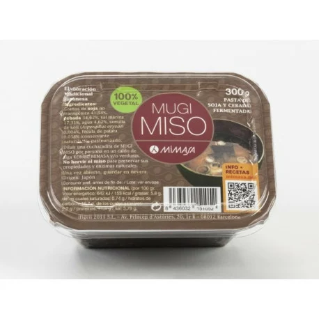 comida macrobiótica MUGI MISO NO PASTEURIZADO 300GR