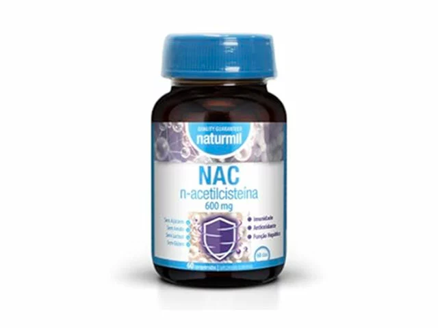 antioxidantes NAC N-ACETILCISTEINA 600 MG + 33% GRATIS 60+20 COMP