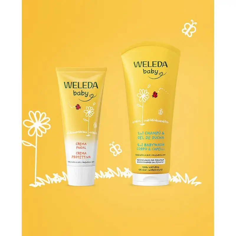 Set infantil weleda verano 2026 – crema pañal 75ml + champú gel 200ml - Imagen 2