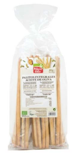 aperitivos y frutos secos PALITOS INTEGRALES CON ACEITE DE OLIVA BIO 200GR