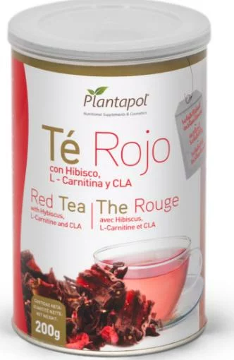 plantas en bote TE ROJO CON HIBISCO, L-CARNITINA Y CLA 200G