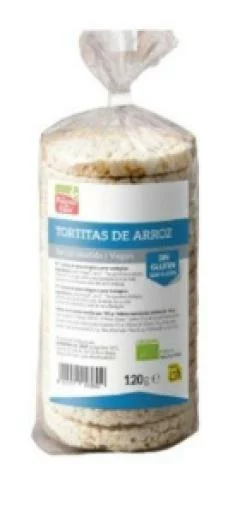 aperitivos y frutos secos TORTITAS DE ARROZ SIN SAL S/G VEG 120GR