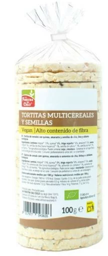 aperitivos y frutos secos TORTITAS MULTICEREALES Y SEMILLAS 100GR