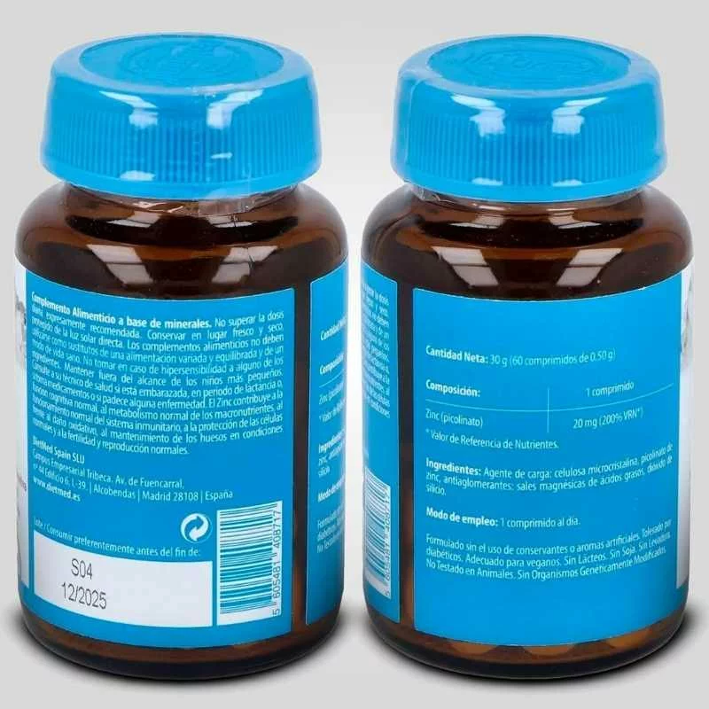 NATURMIL - Zinc picolinato 20 mg 60 comp - Imagen 2