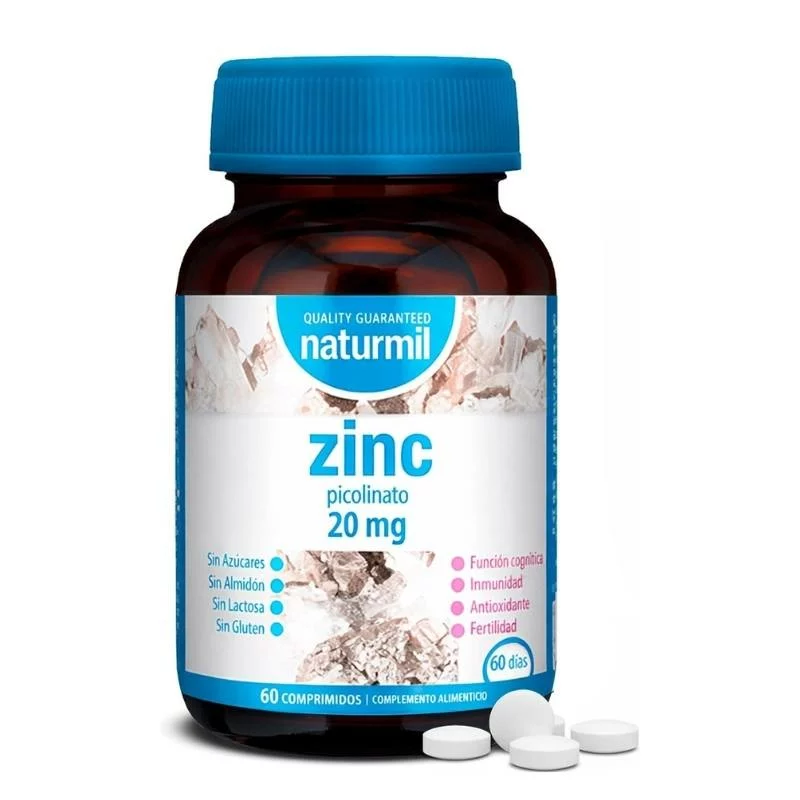 minerales ZINC PICOLINATO 20 MG 60 COMP