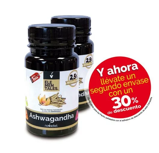 sistema nervioso PACK ASHWAGANDHA 2ºUD AL 50% 2X30 CAPSULAS