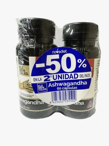 sistema nervioso PACK ASHWAGANDHA 2ºUD AL 50% 2X60 CAPSULAS
