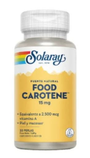 sistema inmunológico FOOD CAROTENE 2500MCG 30 PERLAS