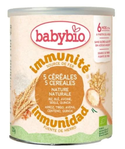 alim infantil PAPILLA 5 CEREALES INMUNIDAD +6MESES 220G