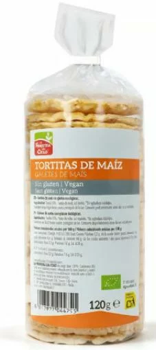aperitivos y frutos secos TORTITAS DE MAIZ S/G BIO 120GR
