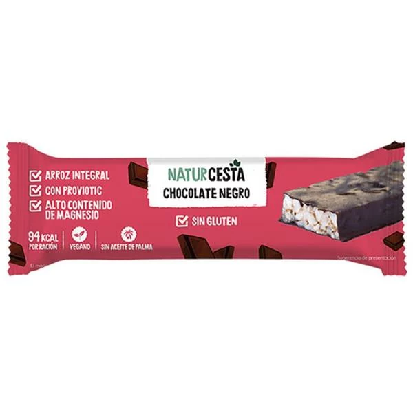 aperitivos y frutos secos BARRITA ARROZ CHOCOLATE NEGRO SIN GLUTEN 18G