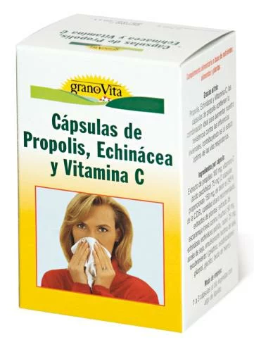 sistema respiratorio CÁPSULAS DE PRÓPOLIS, ECHINACEA Y VIT C, 75 CÁP, 250 mg