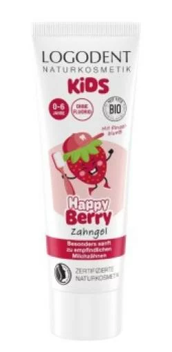 higiene infantil DENTIFRICO NIÑOS FRESA HAPPY BERRY SIN FLUOR BIO 75ML
