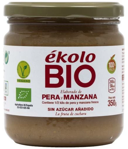 mermeladas ELBORADO DE PERA MANZANA BIO 350GR