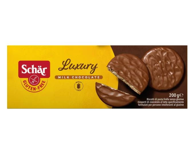 celiacos LUXURY GALLETAS CHOCOLATE CON LECHE 200GR