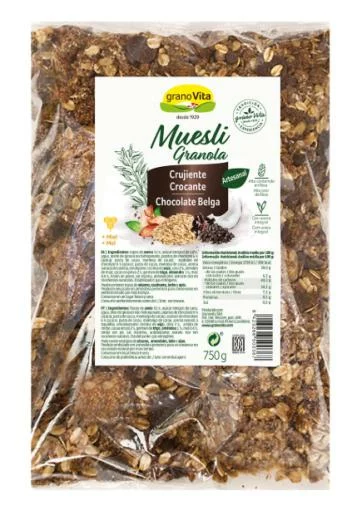 copos, mueslis y salvados MUESLI CRUJIENTE CON CHOCOLATE, 750 g