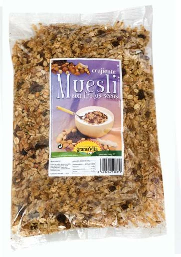 copos, mueslis y salvados MUESLI CRUJIENTE CON FRUTOS SECOS, 750 g