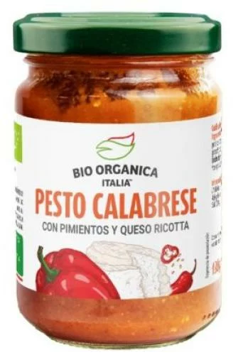 sales, condimentos y salsas PESTO CALABRESE BIO 130G