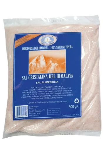 sales, condimentos y salsas SAL CRISTALINA DEL HIMALAYA MOLIDA ROSA, 500 g