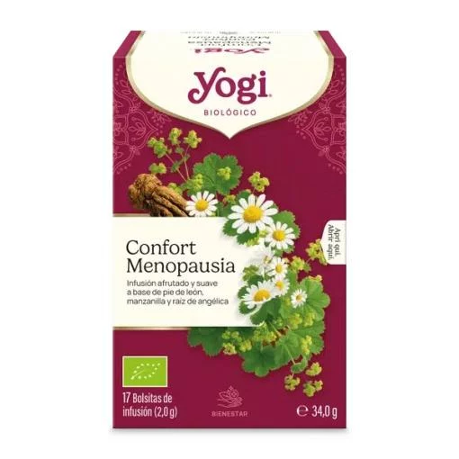 plantas en filtro YOGI TEA CONFORT MENOPAUSIA BIO 17 BOLSITAS
