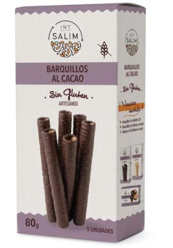 repostería y chocolates BARQUILLO AL CACAO S/G 80GR (5UDS)