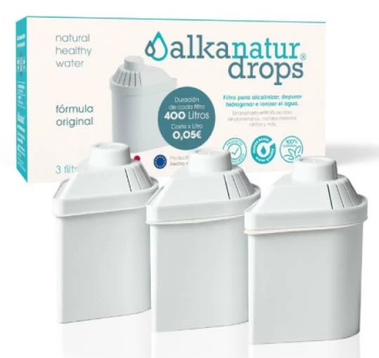 jarras vasos y teteras FILTRO ALKANATUR PACK 3 FILTROS