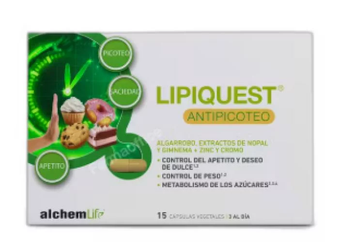 control de peso LIPIQUEST ANTIPICOTEO 15 CAPS