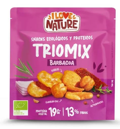aperitivos y frutos secos SNACK PROTEIN TRIOMIX BARBACOA 70G