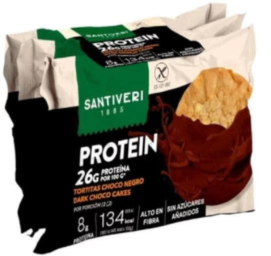 aperitivos y frutos secos TORTITAS PROTEIN CHOCO NEGRO 3X30GR